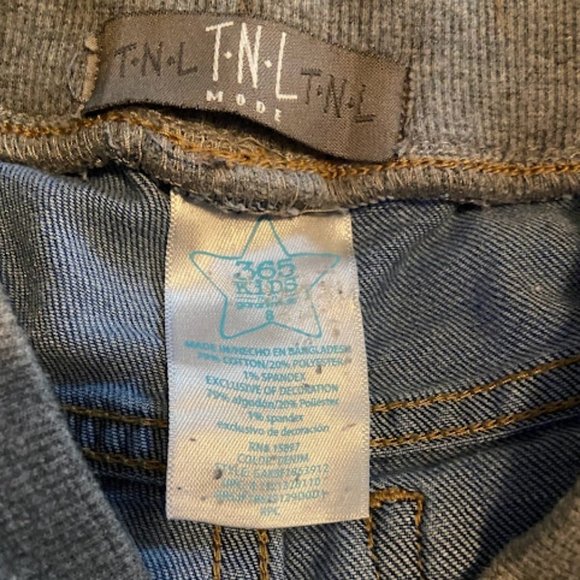 TNL 365 Kids Tie Waist Jeans With Fabric Face Design - Picture 2 of 3